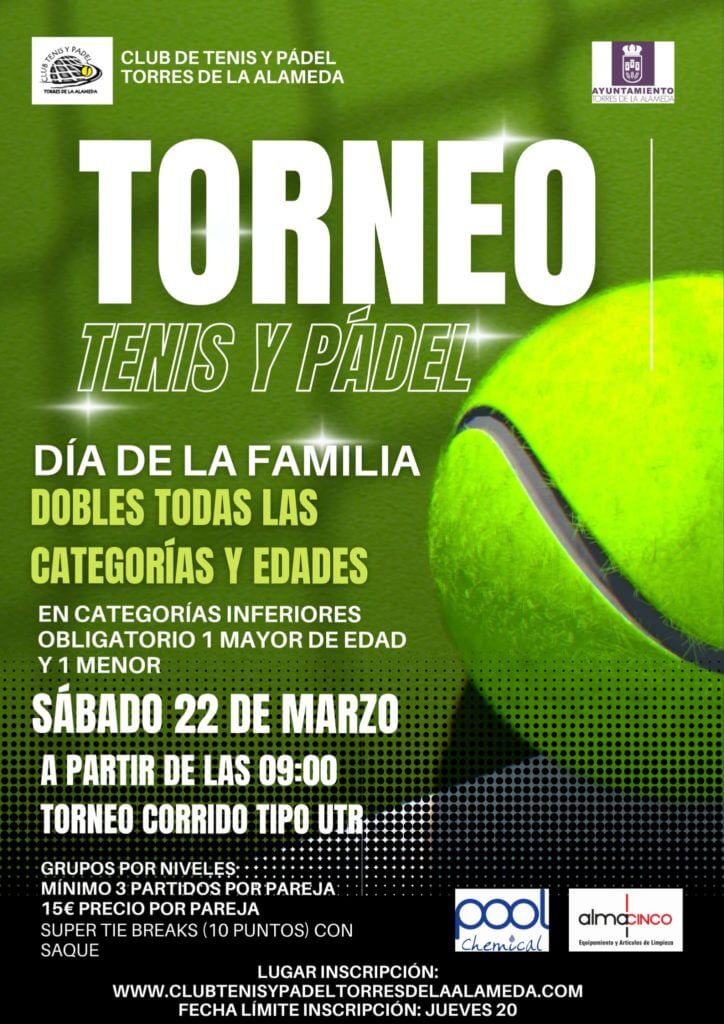 Torneo dobles familia tenis y pádel